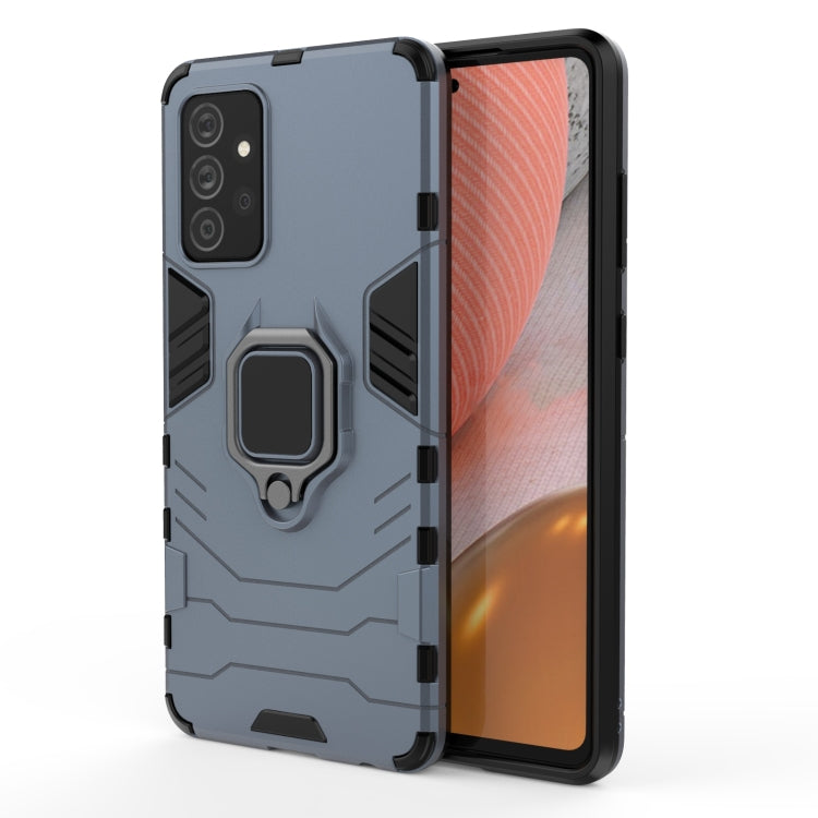 For Samsung Galaxy A72 5G(US Version) PC + TPU Shockproof Protective Case with Magnetic Ring Holder