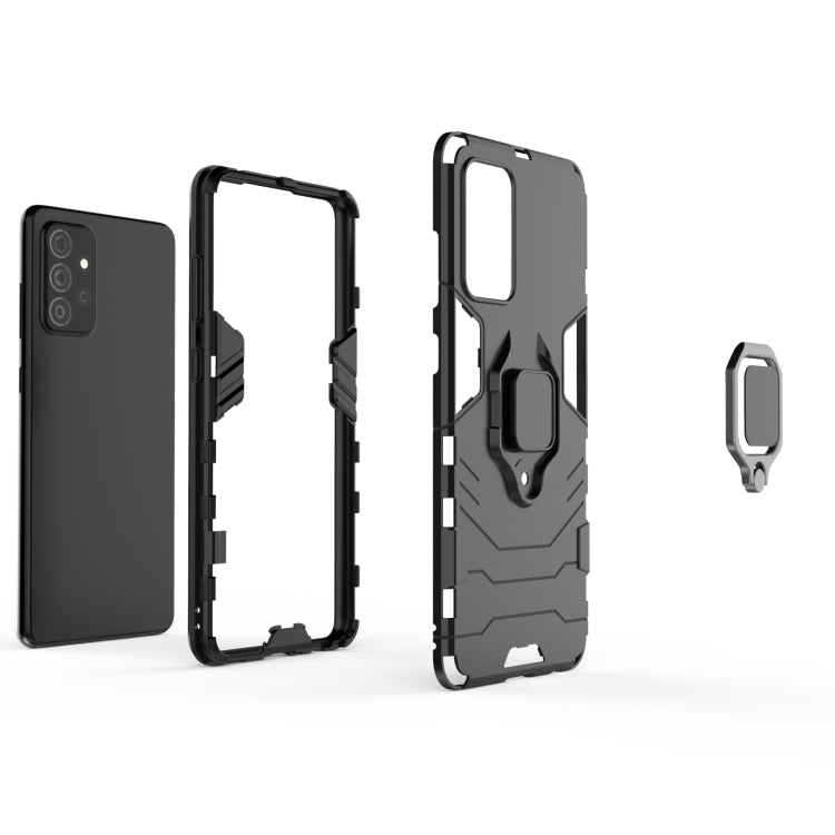For Samsung Galaxy A72 5G(US Version) PC + TPU Shockproof Protective Case with Magnetic Ring Holder