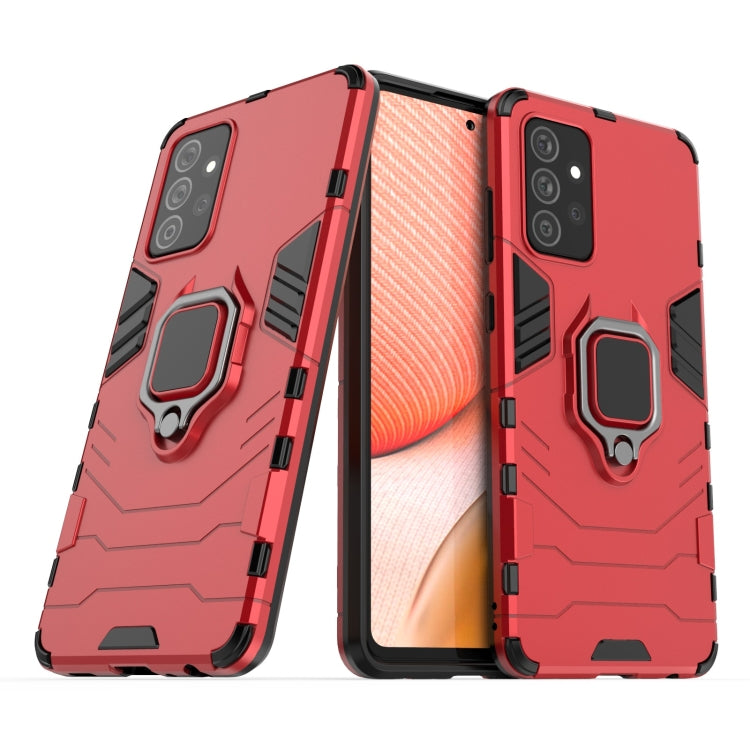 For Samsung Galaxy A72 5G(US Version) PC + TPU Shockproof Protective Case with Magnetic Ring Holder