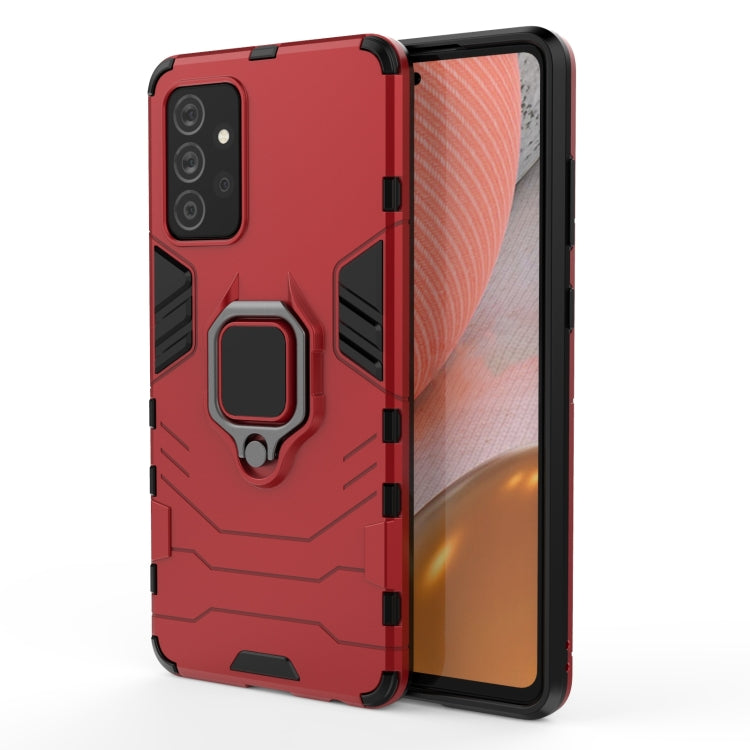 For Samsung Galaxy A72 5G(US Version) PC + TPU Shockproof Protective Case with Magnetic Ring Holder