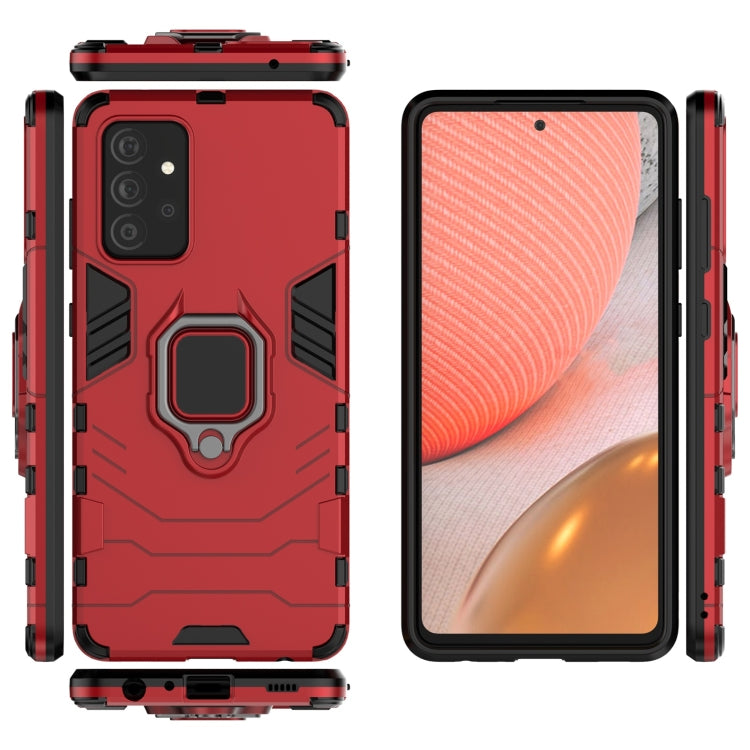 For Samsung Galaxy A72 5G(US Version) PC + TPU Shockproof Protective Case with Magnetic Ring Holder