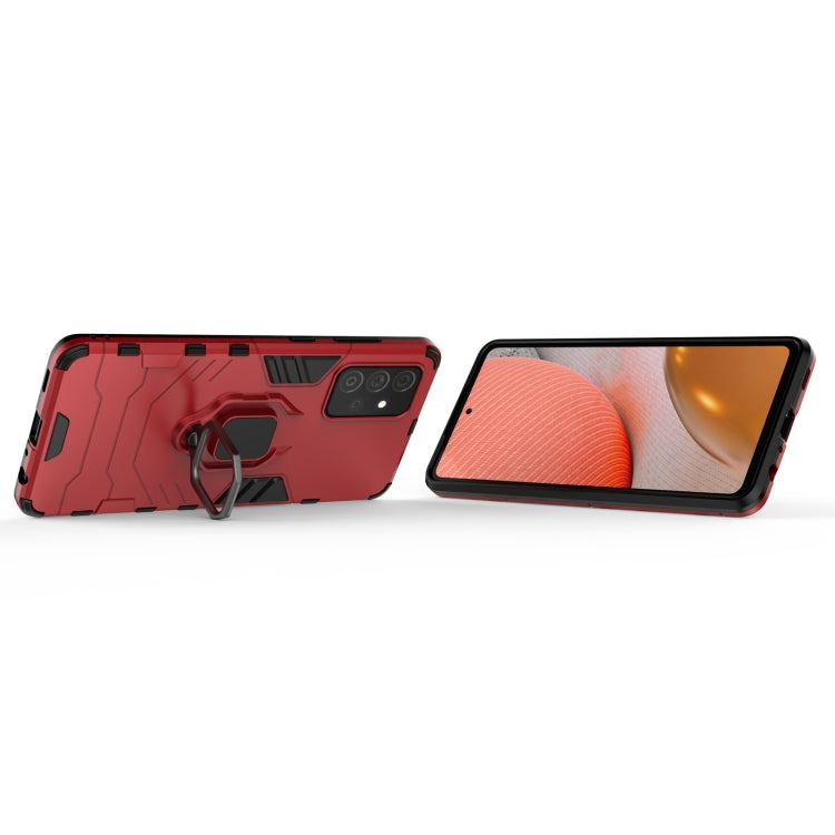 For Samsung Galaxy A72 5G(US Version) PC + TPU Shockproof Protective Case with Magnetic Ring Holder