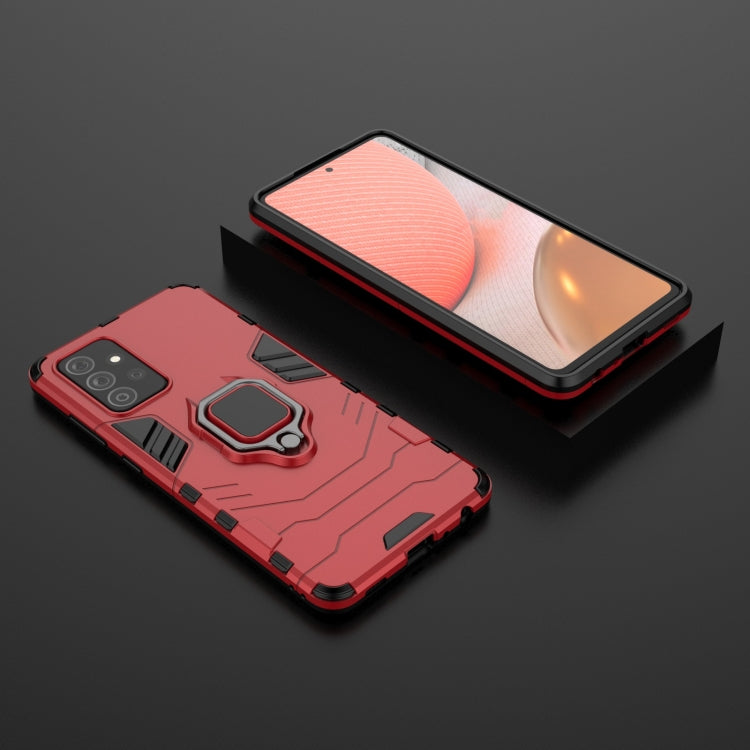 For Samsung Galaxy A72 5G(US Version) PC + TPU Shockproof Protective Case with Magnetic Ring Holder