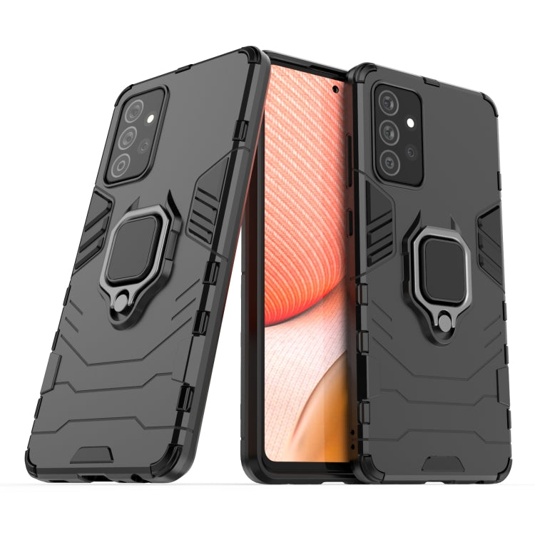 For Samsung Galaxy A72 5G(US Version) PC + TPU Shockproof Protective Case with Magnetic Ring Holder