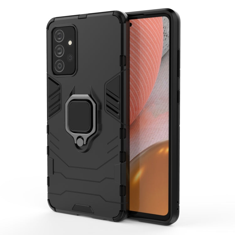 For Samsung Galaxy A72 5G(US Version) PC + TPU Shockproof Protective Case with Magnetic Ring Holder