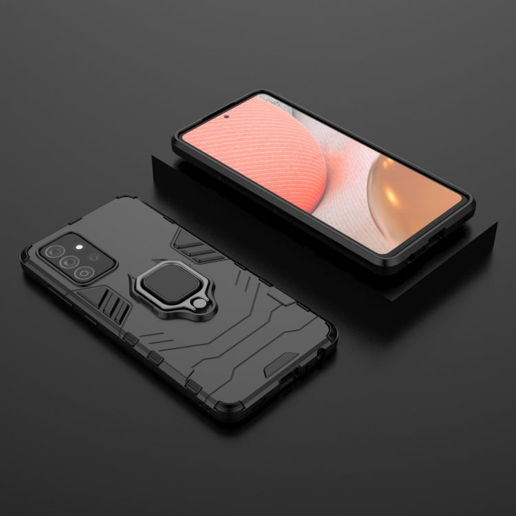 For Samsung Galaxy A72 5G(US Version) PC + TPU Shockproof Protective Case with Magnetic Ring Holder