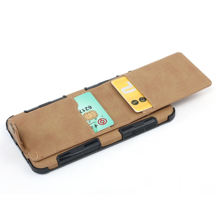 For LG V30 Cloth Texture + TPU Shockproof Protective Case with Vertical Flip Card Slots