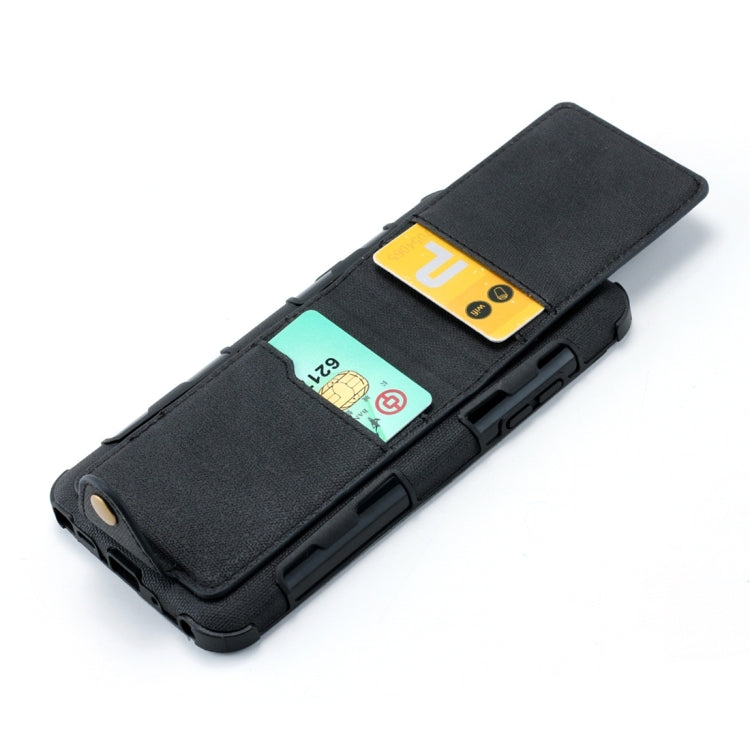 For LG Q Stylo 4 Cloth Texture + TPU Shockproof Protective Case with Vertical Flip Card Slots