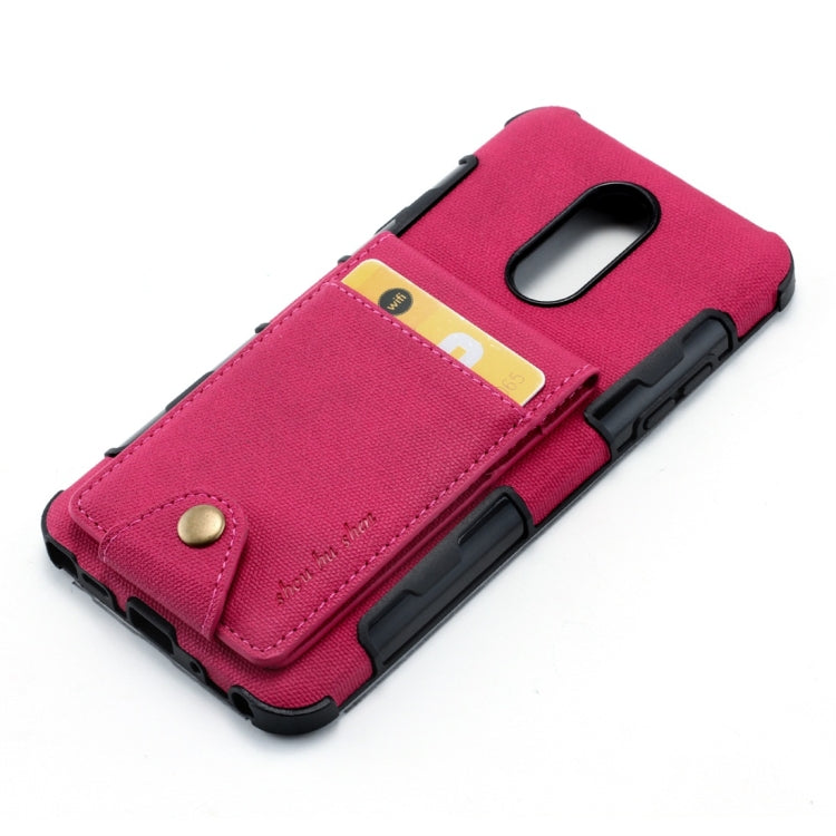 For LG Q Stylo 4 Cloth Texture + TPU Shockproof Protective Case with Vertical Flip Card Slots