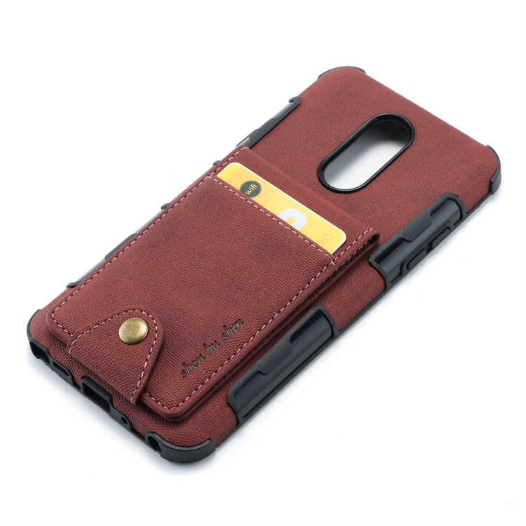 For LG Q Stylo 4 Cloth Texture + TPU Shockproof Protective Case with Vertical Flip Card Slots