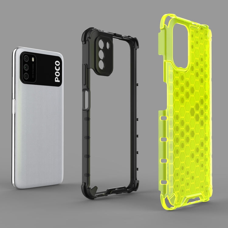 For Xiaomi Poco M3 Shockproof Honeycomb PC + TPU Case