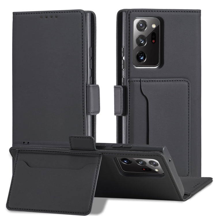 For Samsung Galaxy Note20  Strong Magnetism Liquid Feel Horizontal Flip Leather Case with Holder & Card Slots & Wallet