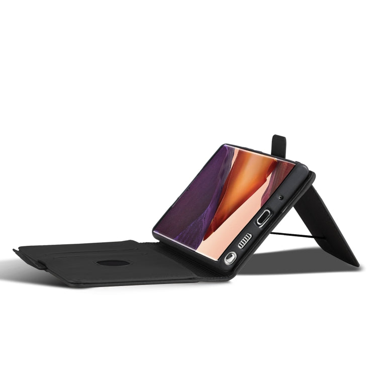 For Samsung Galaxy Note20  Strong Magnetism Liquid Feel Horizontal Flip Leather Case with Holder & Card Slots & Wallet