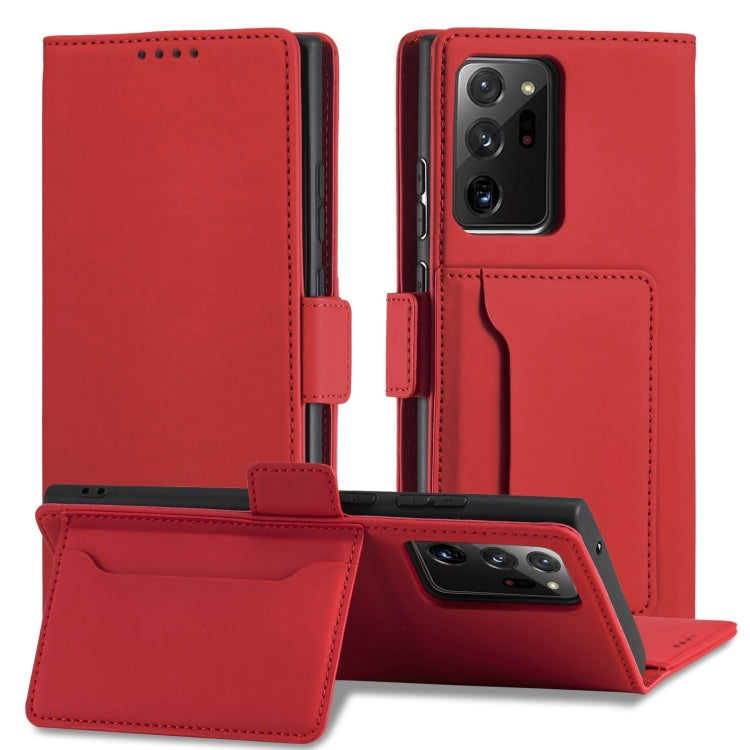 For Samsung Galaxy Note20  Strong Magnetism Liquid Feel Horizontal Flip Leather Case with Holder & Card Slots & Wallet