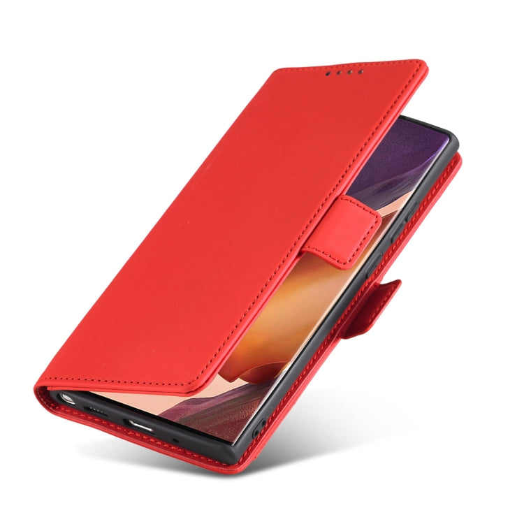 For Samsung Galaxy Note20  Strong Magnetism Liquid Feel Horizontal Flip Leather Case with Holder & Card Slots & Wallet