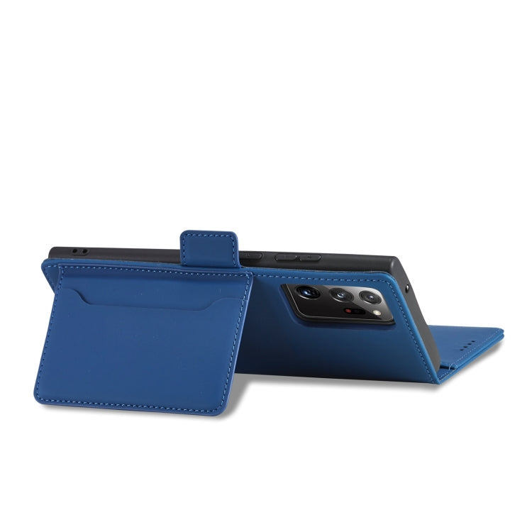 For Samsung Galaxy Note20  Strong Magnetism Liquid Feel Horizontal Flip Leather Case with Holder & Card Slots & Wallet