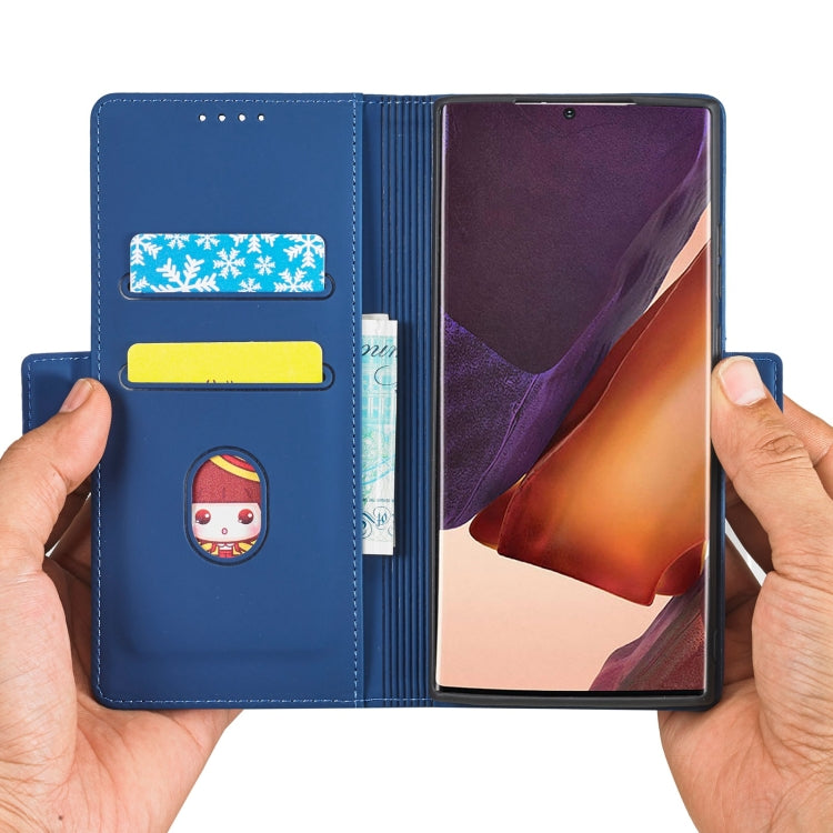For Samsung Galaxy Note20  Strong Magnetism Liquid Feel Horizontal Flip Leather Case with Holder & Card Slots & Wallet