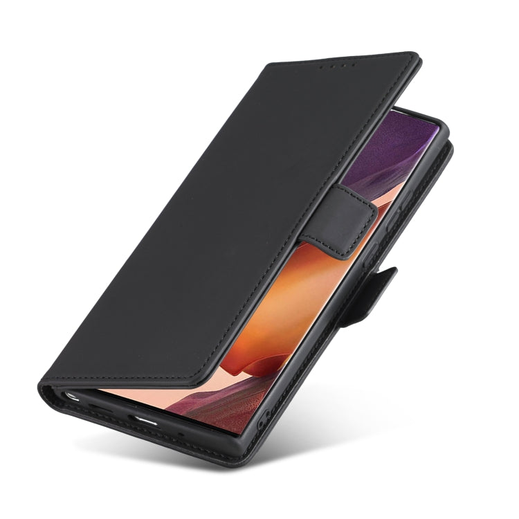 For Samsung Galaxy Note20 Ultra Strong Magnetism Liquid Feel Horizontal Flip Leather Case with Holder & Card Slots & Wallet