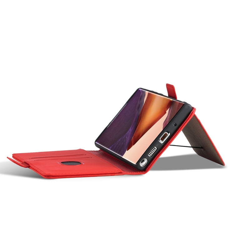 For Samsung Galaxy Note20 Ultra Strong Magnetism Liquid Feel Horizontal Flip Leather Case with Holder & Card Slots & Wallet