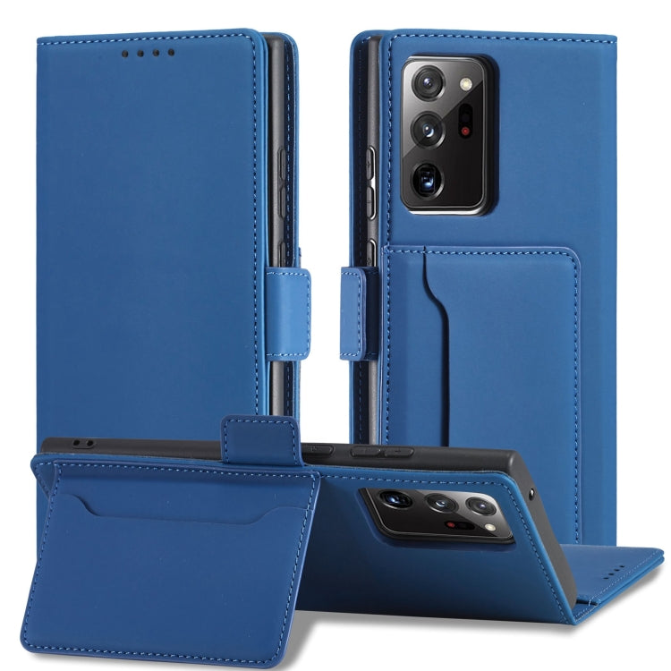 For Samsung Galaxy Note20 Ultra Strong Magnetism Liquid Feel Horizontal Flip Leather Case with Holder & Card Slots & Wallet