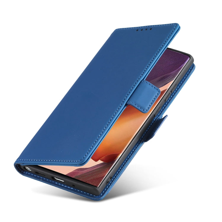 For Samsung Galaxy Note20 Ultra Strong Magnetism Liquid Feel Horizontal Flip Leather Case with Holder & Card Slots & Wallet