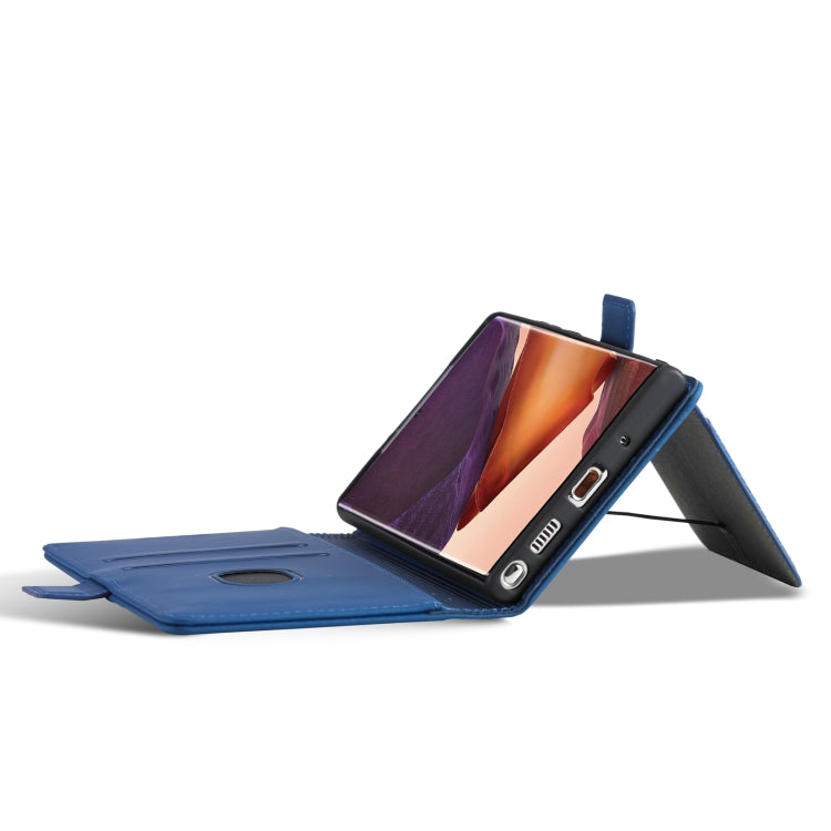 For Samsung Galaxy Note20 Ultra Strong Magnetism Liquid Feel Horizontal Flip Leather Case with Holder & Card Slots & Wallet