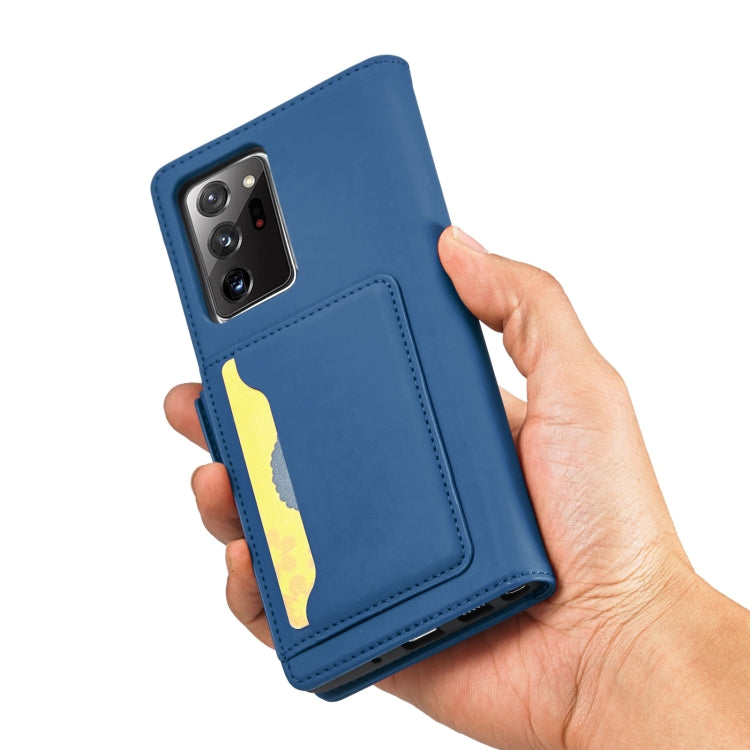 For Samsung Galaxy Note20 Ultra Strong Magnetism Liquid Feel Horizontal Flip Leather Case with Holder & Card Slots & Wallet