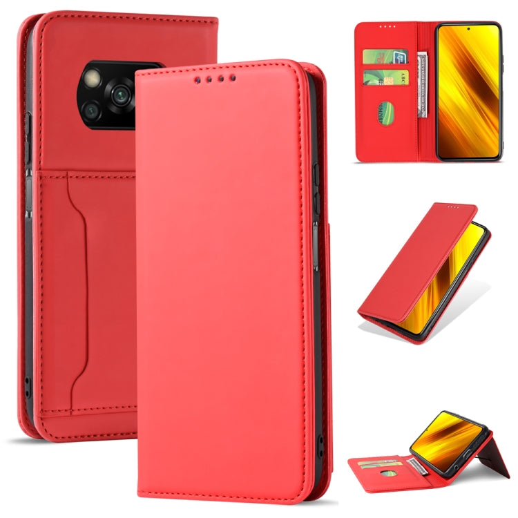 For Xiaomi Poco X3 Strong Magnetism Liquid Feel Horizontal Flip Leather Case with Holder & Card Slots & Wallet