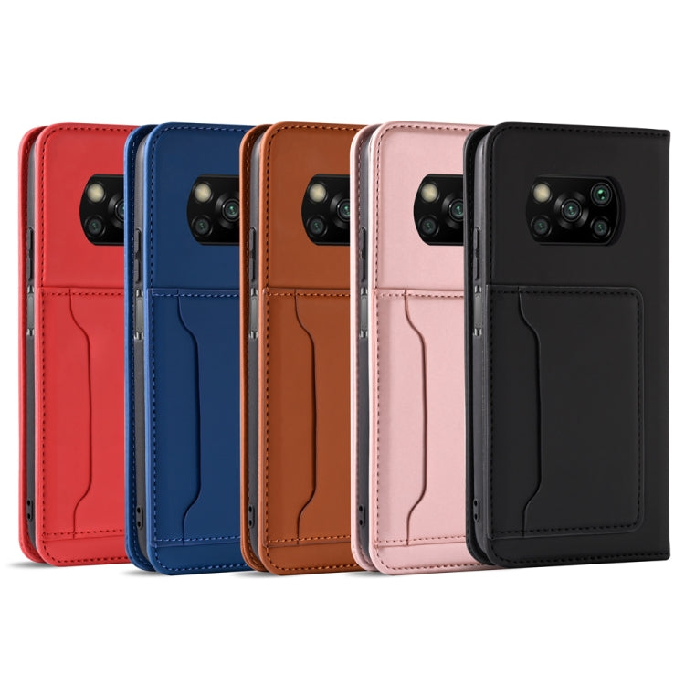 For Xiaomi Poco X3 Strong Magnetism Liquid Feel Horizontal Flip Leather Case with Holder & Card Slots & Wallet