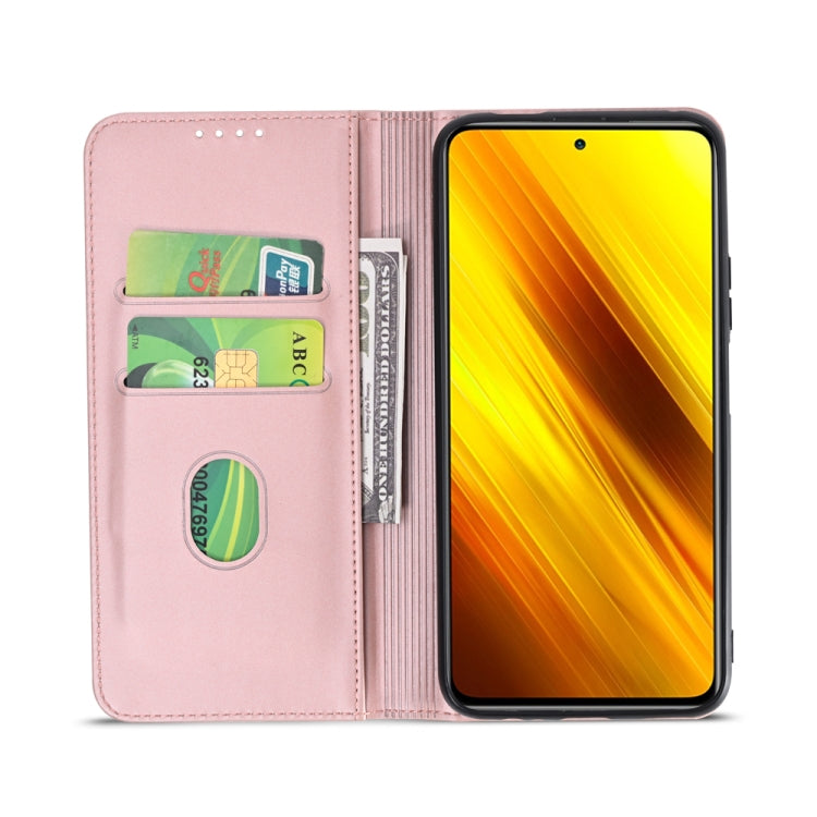 For Xiaomi Poco X3 Strong Magnetism Liquid Feel Horizontal Flip Leather Case with Holder & Card Slots & Wallet