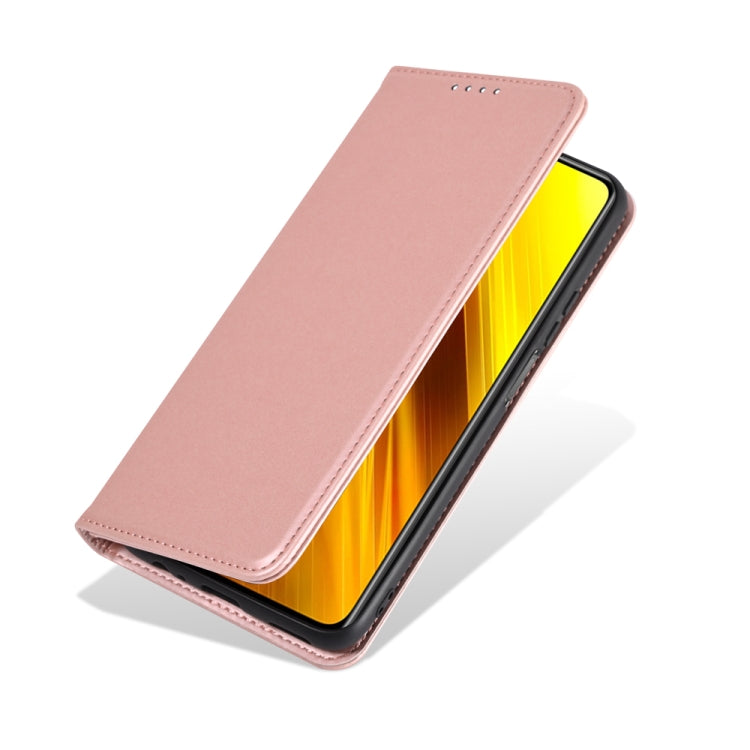 For Xiaomi Poco X3 Strong Magnetism Liquid Feel Horizontal Flip Leather Case with Holder & Card Slots & Wallet