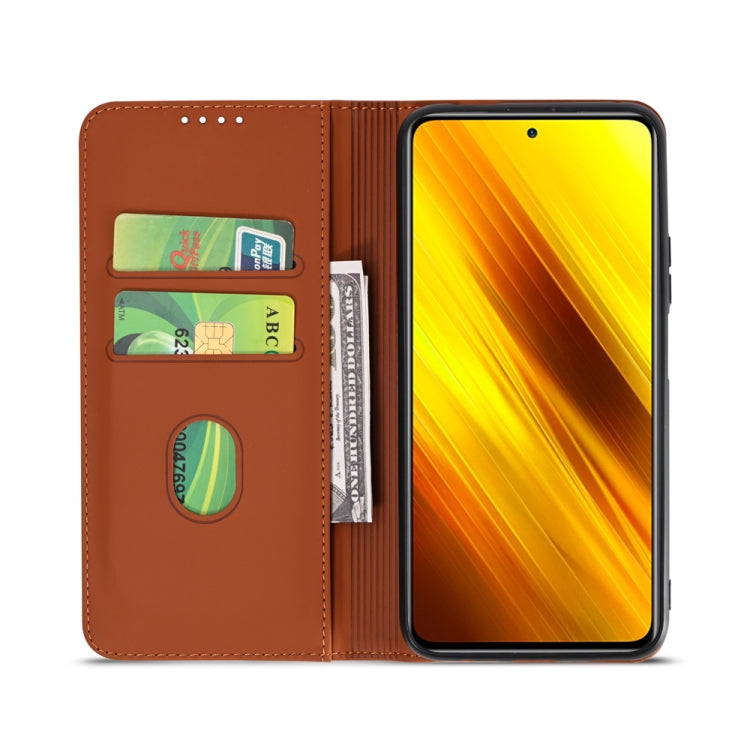 For Xiaomi Poco X3 Strong Magnetism Liquid Feel Horizontal Flip Leather Case with Holder & Card Slots & Wallet