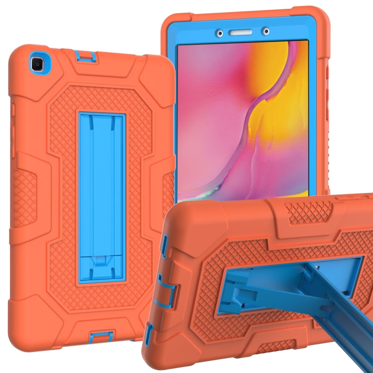 For Samsung Galaxy Tab A 8.0 (2019) / T290 Contrast Color Robot Shockproof Silicone + PC Protective Case with Holder