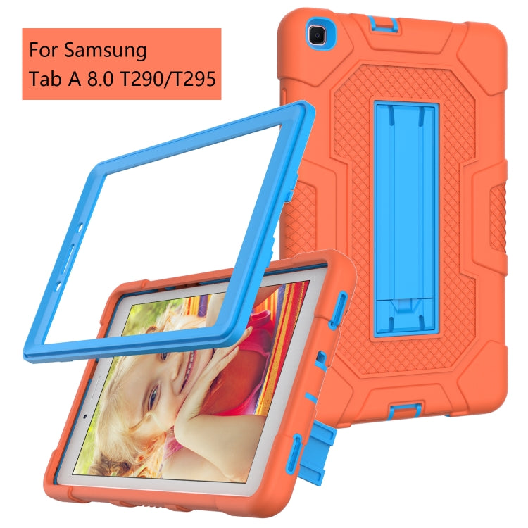 For Samsung Galaxy Tab A 8.0 (2019) / T290 Contrast Color Robot Shockproof Silicone + PC Protective Case with Holder