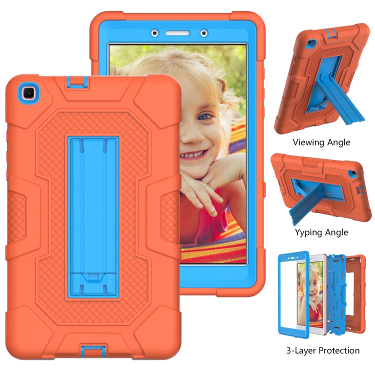 For Samsung Galaxy Tab A 8.0 (2019) / T290 Contrast Color Robot Shockproof Silicone + PC Protective Case with Holder