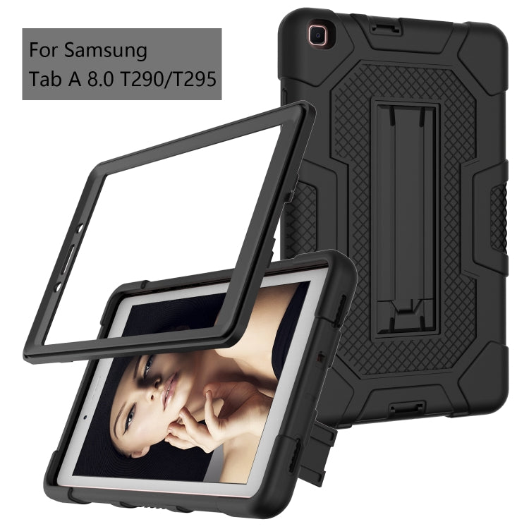 For Samsung Galaxy Tab A 8.0 (2019) / T290 Contrast Color Robot Shockproof Silicone + PC Protective Case with Holder
