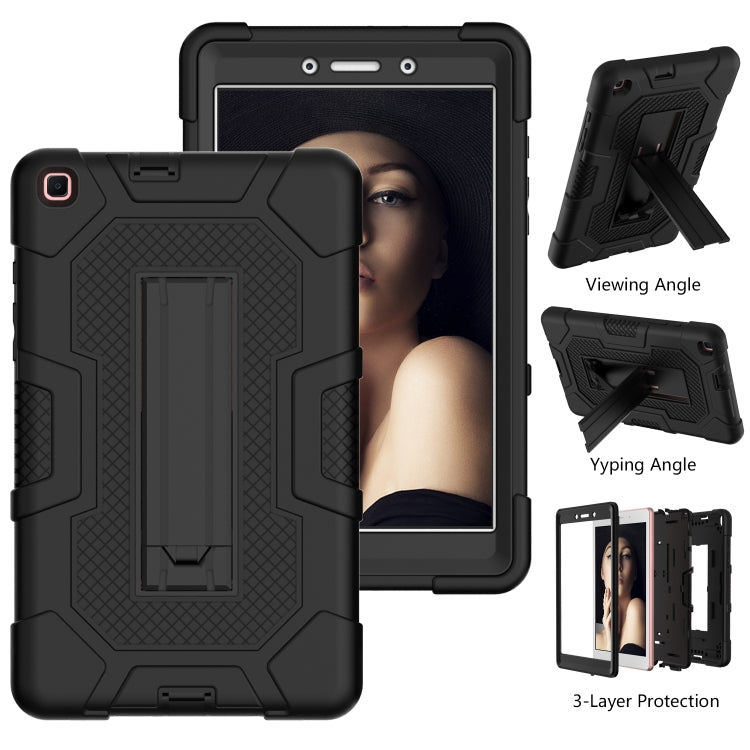For Samsung Galaxy Tab A 8.0 (2019) / T290 Contrast Color Robot Shockproof Silicone + PC Protective Case with Holder