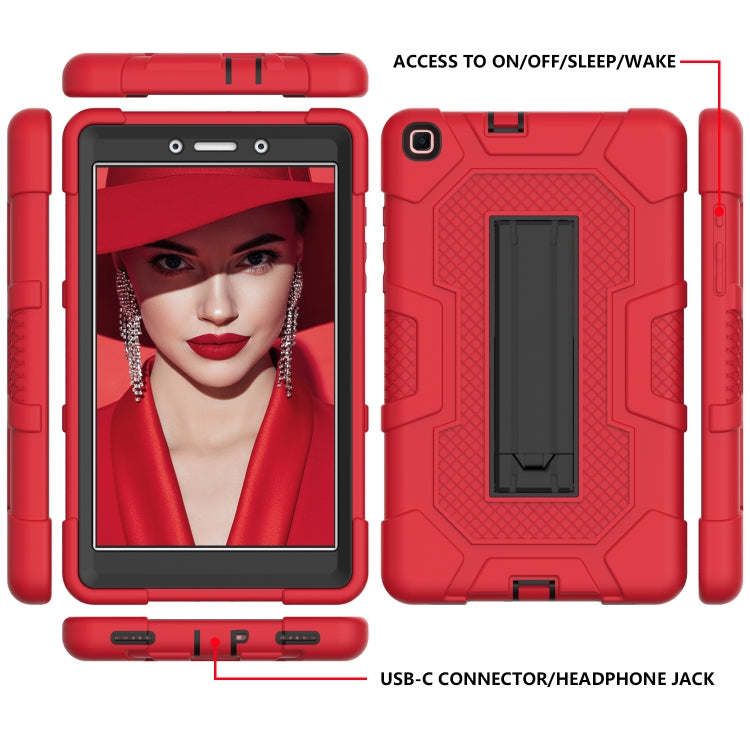 For Samsung Galaxy Tab A 8.0 (2019) / T290 Contrast Color Robot Shockproof Silicone + PC Protective Case with Holder