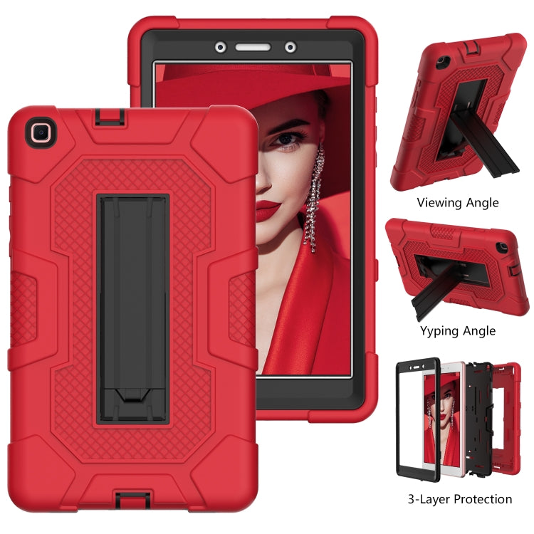 For Samsung Galaxy Tab A 8.0 (2019) / T290 Contrast Color Robot Shockproof Silicone + PC Protective Case with Holder