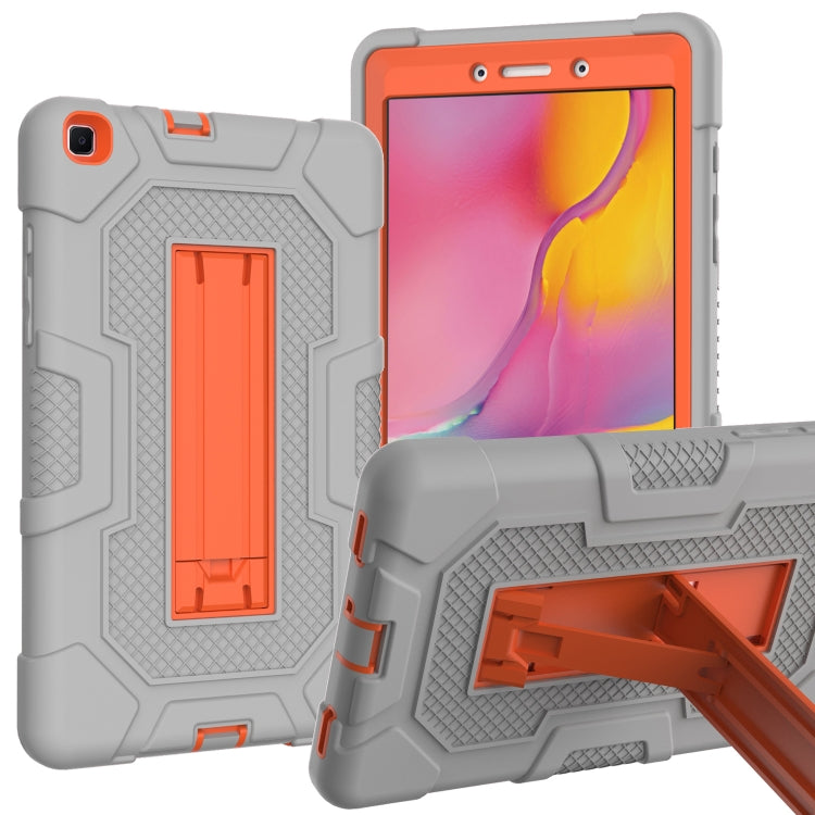 For Samsung Galaxy Tab A 8.0 (2019) / T290 Contrast Color Robot Shockproof Silicone + PC Protective Case with Holder