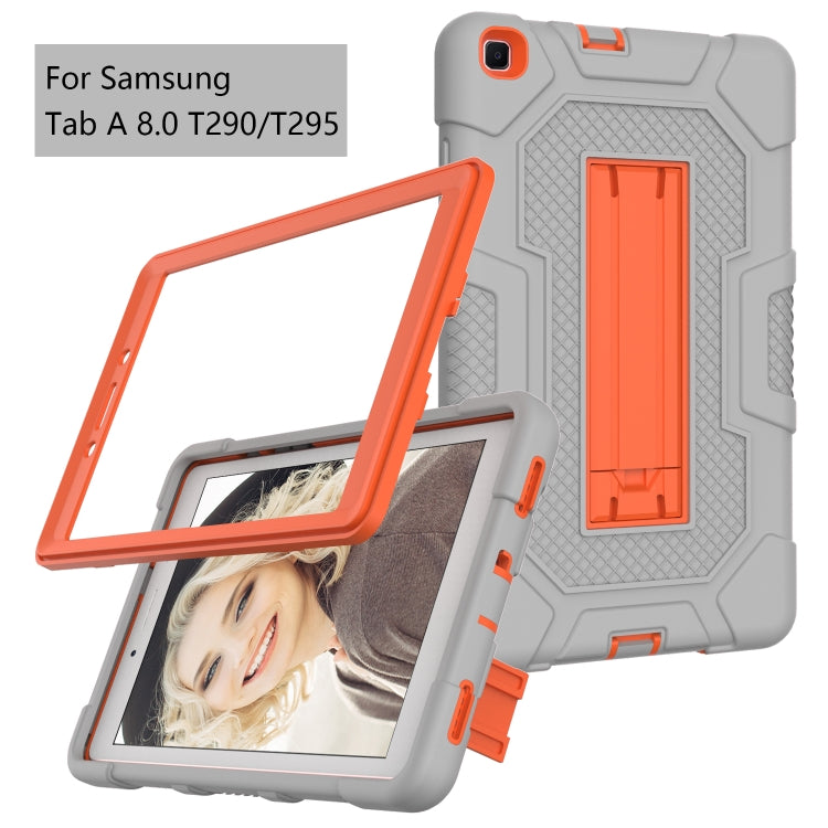 For Samsung Galaxy Tab A 8.0 (2019) / T290 Contrast Color Robot Shockproof Silicone + PC Protective Case with Holder