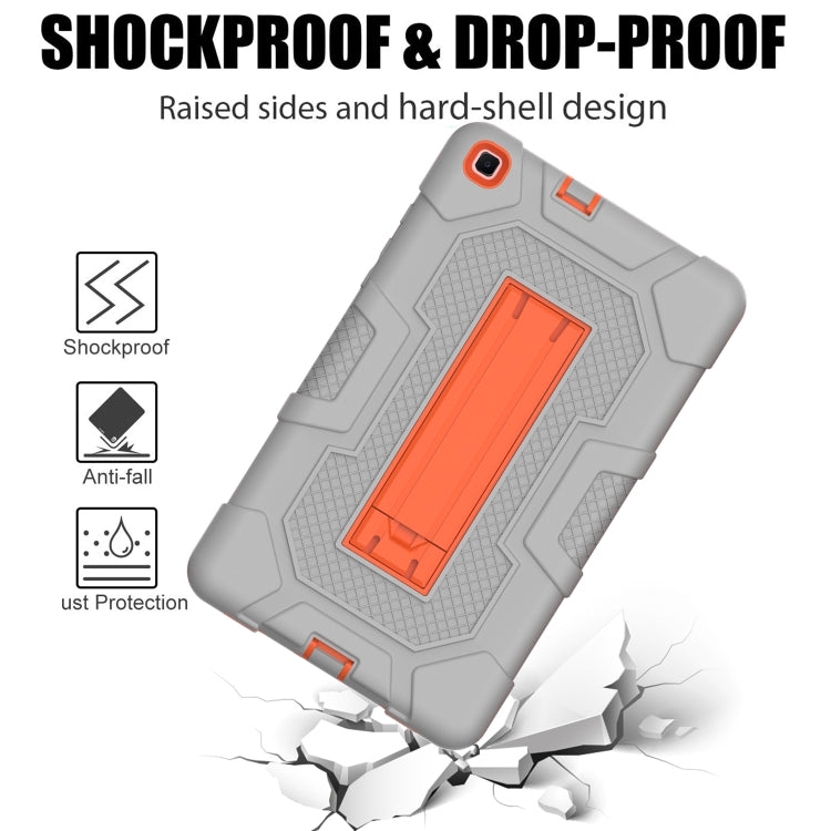 For Samsung Galaxy Tab A 8.0 (2019) / T290 Contrast Color Robot Shockproof Silicone + PC Protective Case with Holder