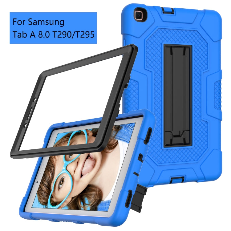 For Samsung Galaxy Tab A 8.0 (2019) / T290 Contrast Color Robot Shockproof Silicone + PC Protective Case with Holder