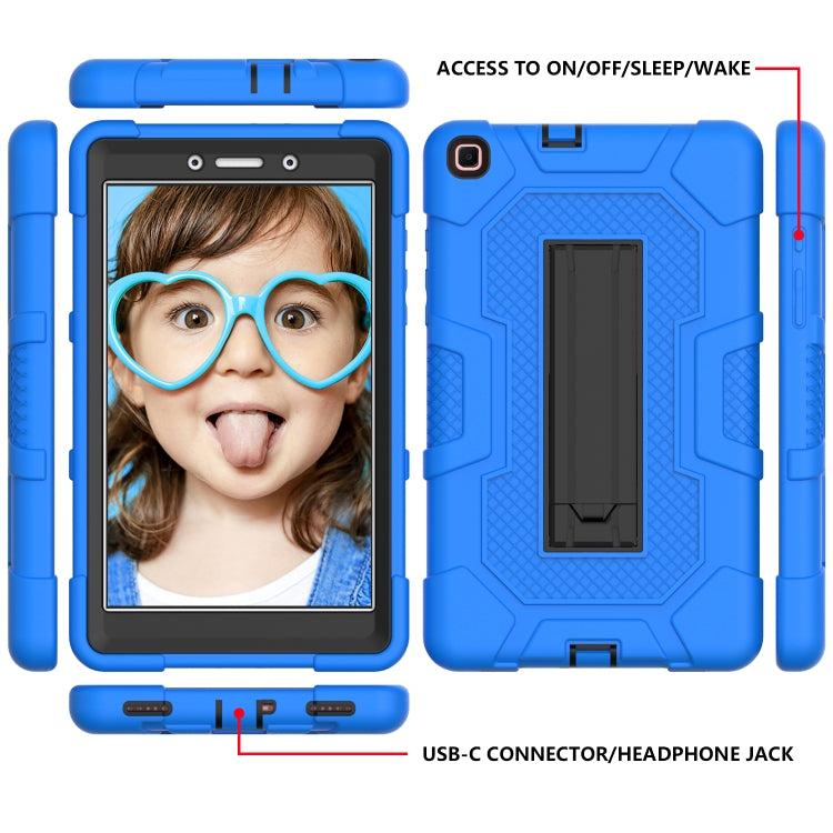 For Samsung Galaxy Tab A 8.0 (2019) / T290 Contrast Color Robot Shockproof Silicone + PC Protective Case with Holder