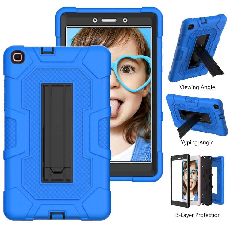 For Samsung Galaxy Tab A 8.0 (2019) / T290 Contrast Color Robot Shockproof Silicone + PC Protective Case with Holder