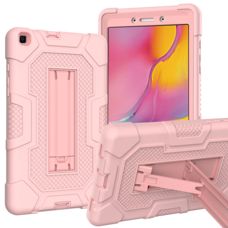 For Samsung Galaxy Tab A 8.0 (2019) / T290 Contrast Color Robot Shockproof Silicone + PC Protective Case with Holder