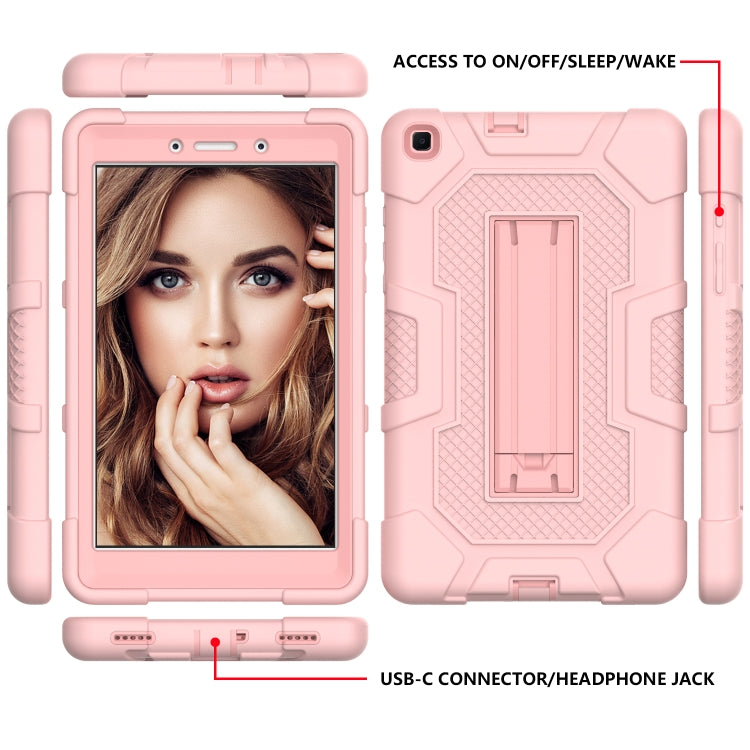 For Samsung Galaxy Tab A 8.0 (2019) / T290 Contrast Color Robot Shockproof Silicone + PC Protective Case with Holder