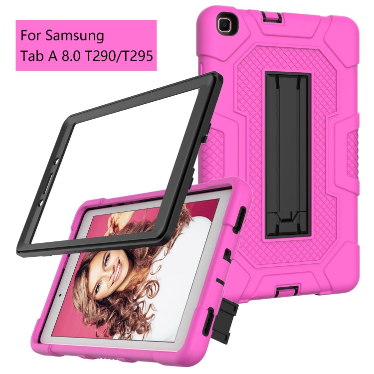 For Samsung Galaxy Tab A 8.0 (2019) / T290 Contrast Color Robot Shockproof Silicone + PC Protective Case with Holder