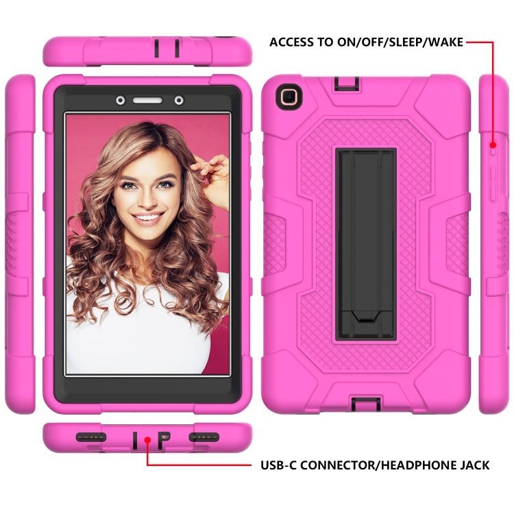 For Samsung Galaxy Tab A 8.0 (2019) / T290 Contrast Color Robot Shockproof Silicone + PC Protective Case with Holder