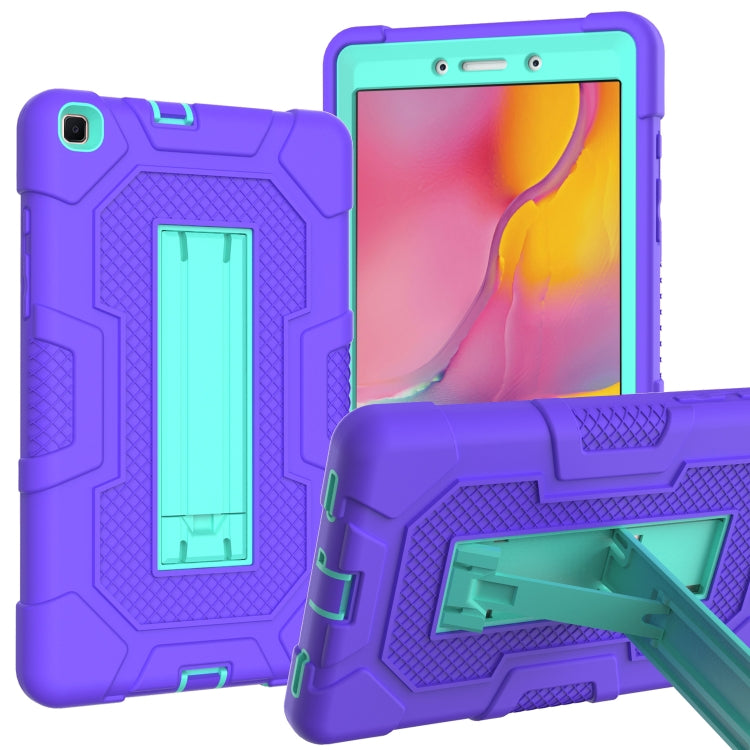 For Samsung Galaxy Tab A 8.0 (2019) / T290 Contrast Color Robot Shockproof Silicone + PC Protective Case with Holder
